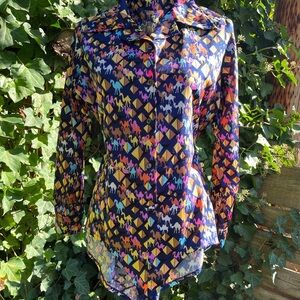 Colorful Camel Geometric Patterned Bodysuit